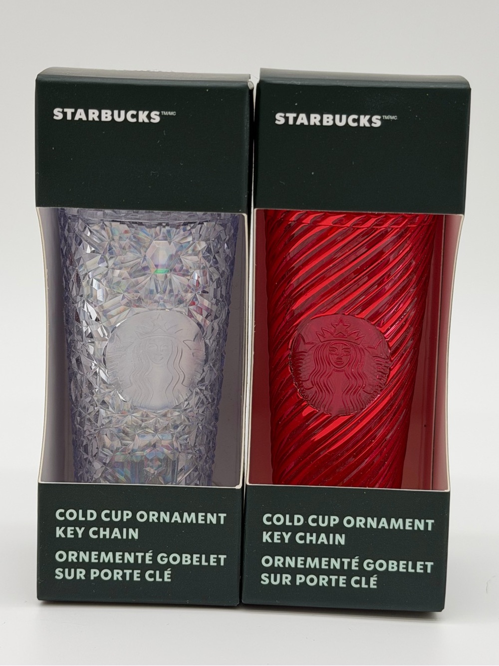 Starbucks 2024 Cold Cup Christmas Ornament Mini Tumbler Bundle